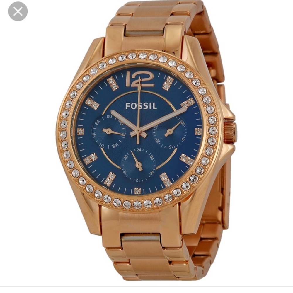 Gold Fossil Watch